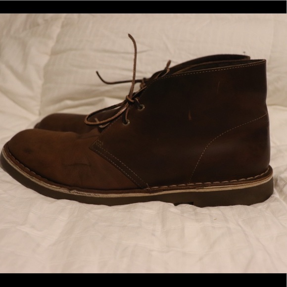 Clark’s Brown Leather Bushacre Chukka Boots Shoes main image 4